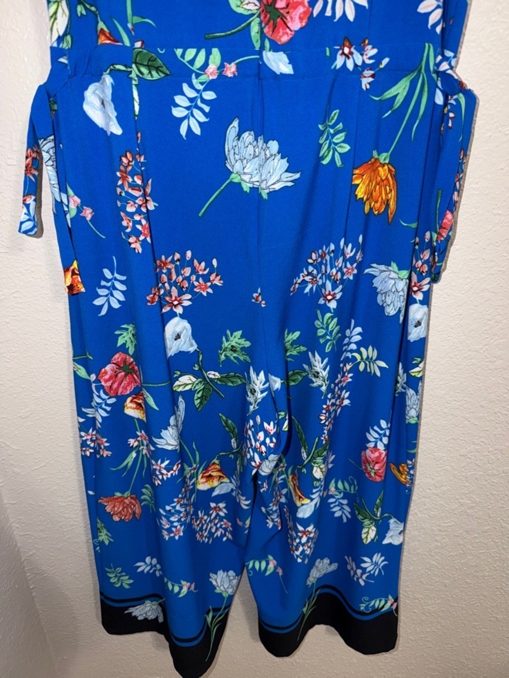 Sleeveless v neck tropical romper jumpsuit tropical resort vacation Hawaiian - Picture 5 of 9